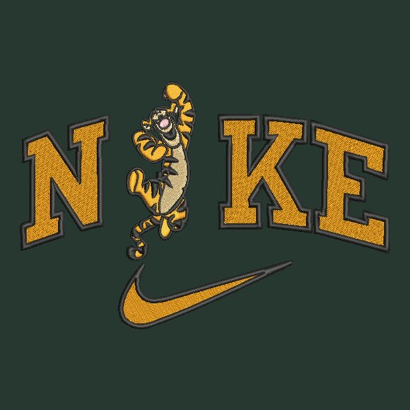 Nike Tigger Embroidered Adult Unisex Crewneck Sweatshirt Winnie Pooh - Picture 8 of 14